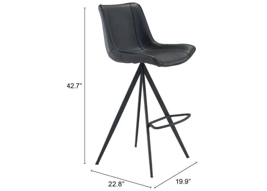 Aki Barstool (Set of 2) Black