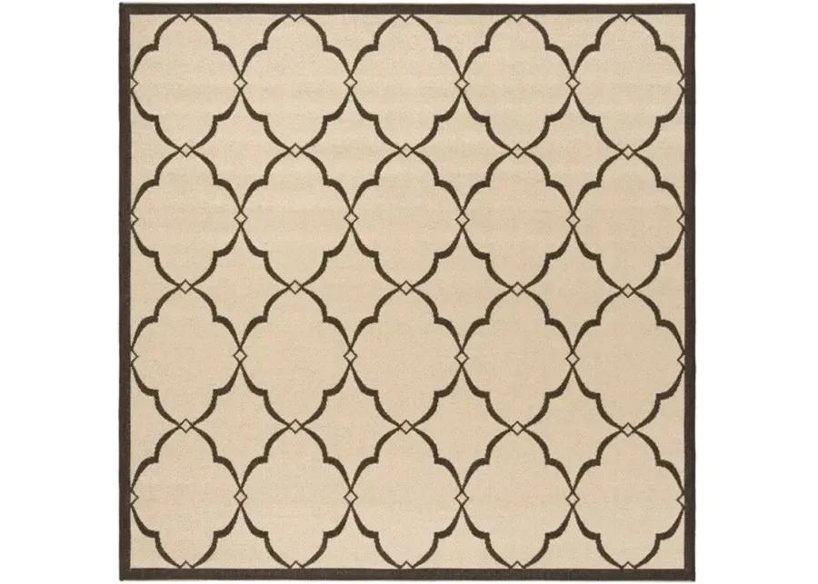 LINDEN 125 Collection LND125U-6SQ Creme / Brown 6'-7" X 6'-7" Square