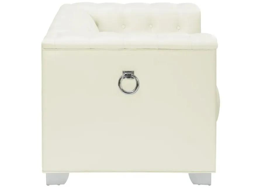 Chaviano Tufted Upholstered Chair Pearl White