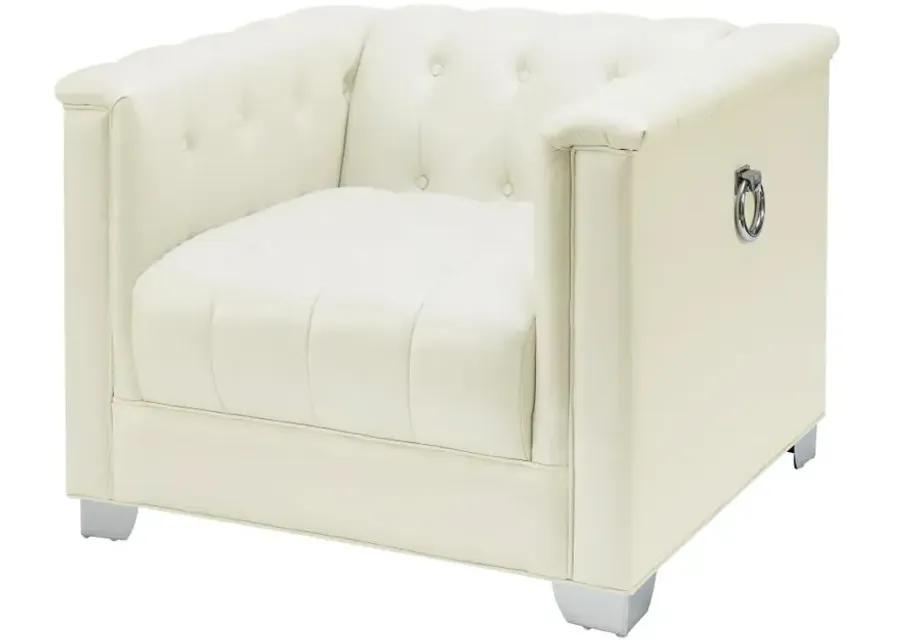 Chaviano Tufted Upholstered Chair Pearl White