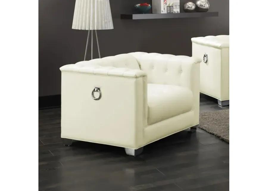 Chaviano Tufted Upholstered Chair Pearl White