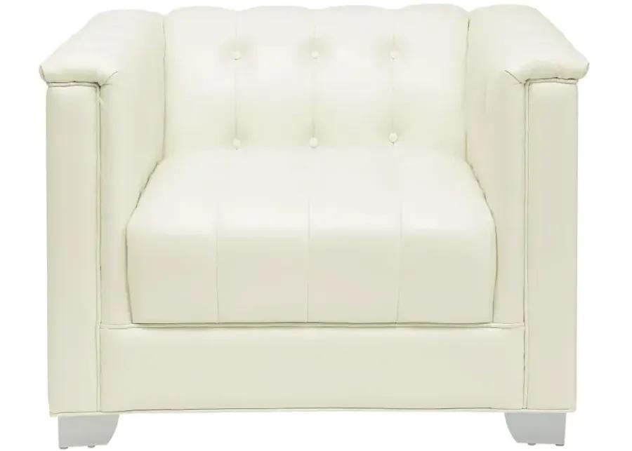 Chaviano Tufted Upholstered Chair Pearl White