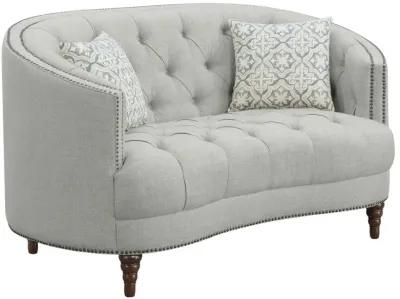 Avonlea Upholstered Tufted Living Room Set Grey