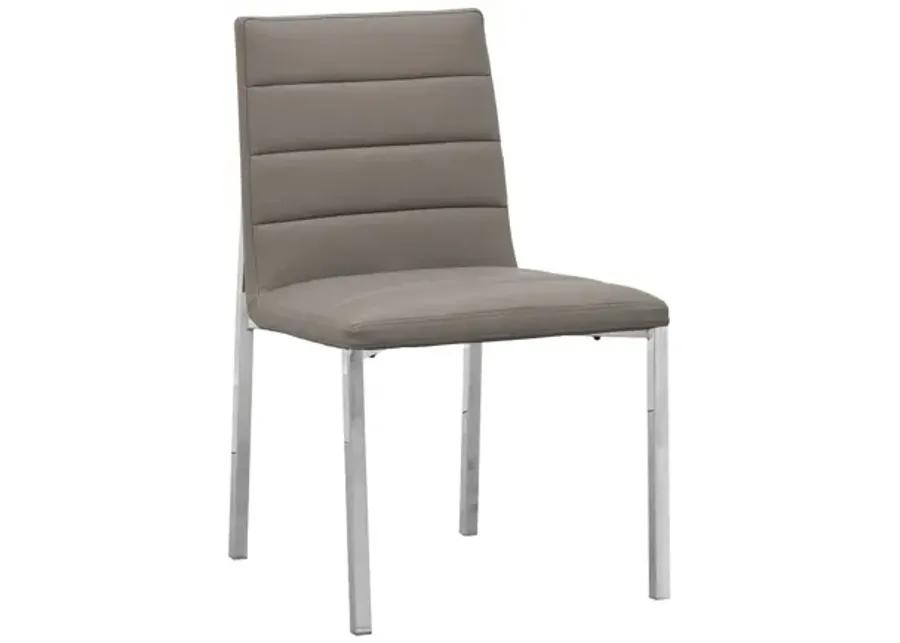 Amalfi Metal Back Chair in Taupe