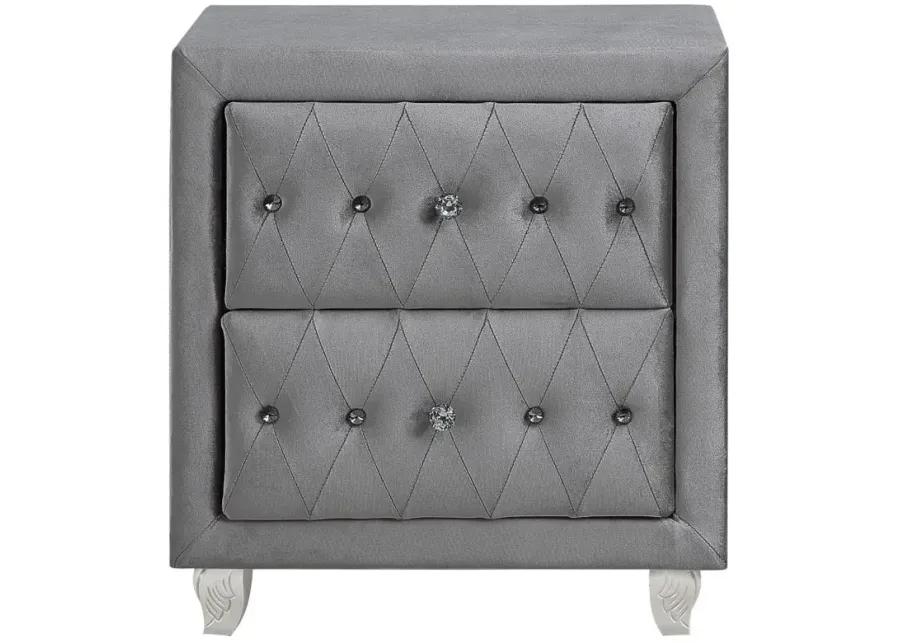 Deanna Upholstered Tufted Bedroom Set Grey