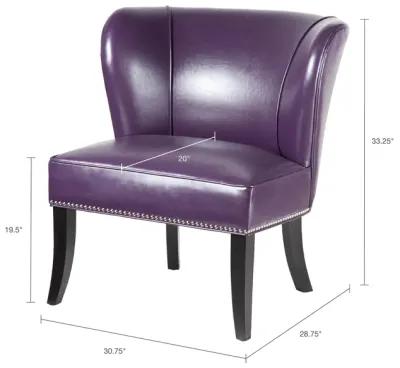 Madison Park Hilton Purple Armless Accent Chair