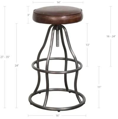 Bowie Stool - Vintage Brown Leather