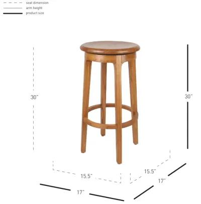 Foxy Mindi Swivel Bar Stool, Natural