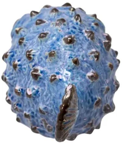 Ceramic Blowfish Figurine 10", Blue