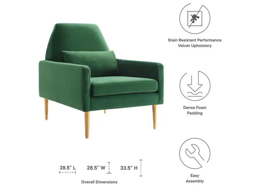 Liliana Performance Velvet Armchair