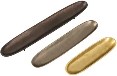 Bosco Tray - Set of 3 Nickel, Brass, and Bronze