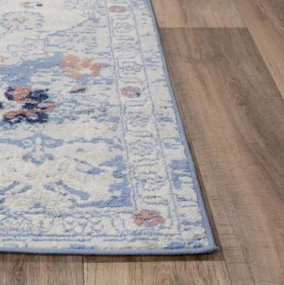 Marquise L. Blue  Polypropylene  5'2" x 7'3" Rectangle Rug