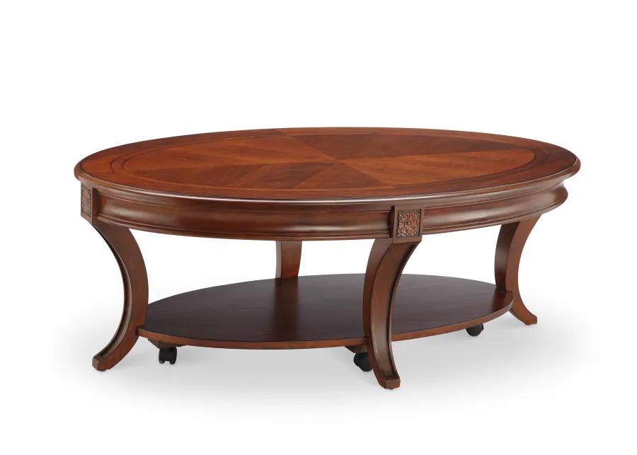 Winslet Oval Cocktail Table w/casters