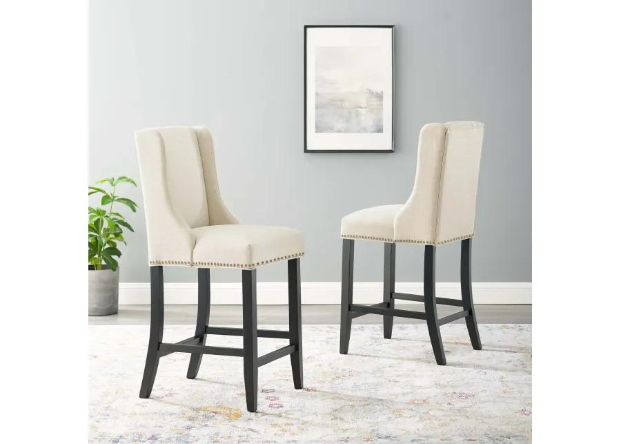 Baron Counter Stool Upholstered Fabric Set of 2