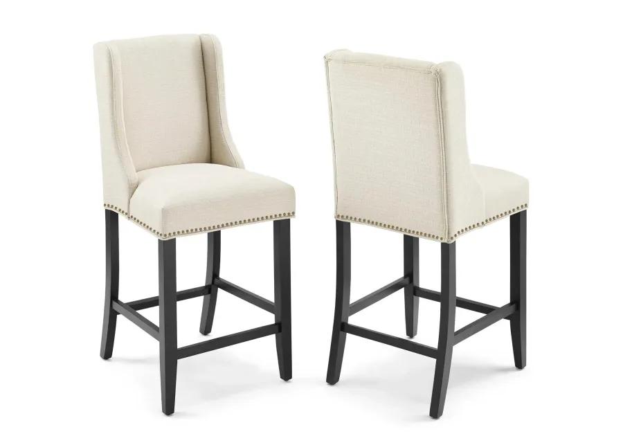 Baron Counter Stool Upholstered Fabric Set of 2