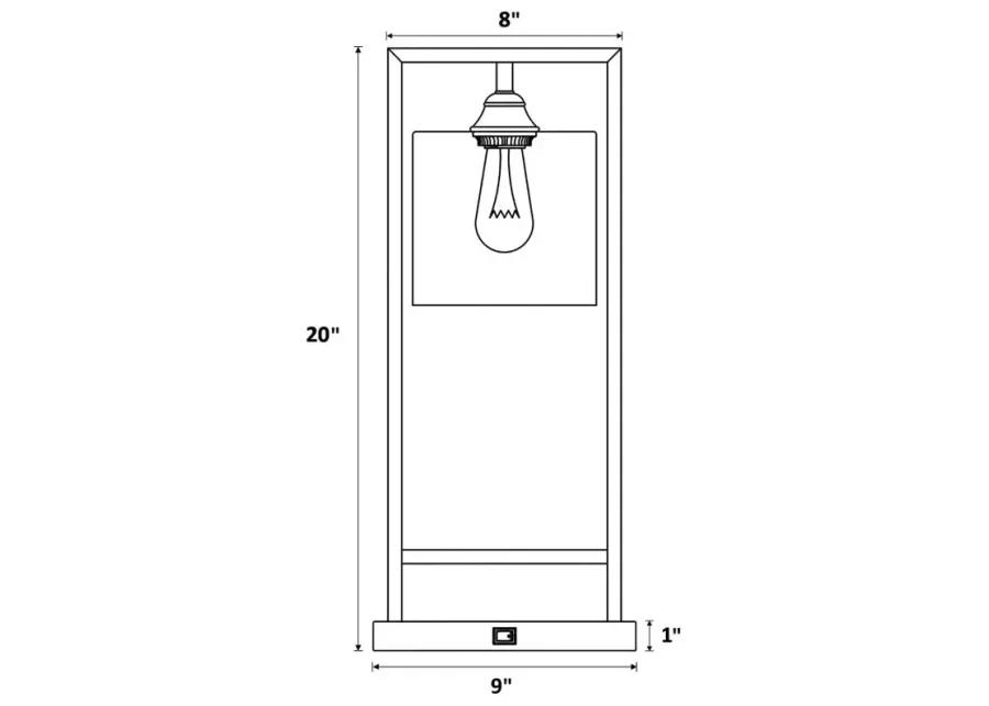 Shoto Glass Shade Table Lamp Black