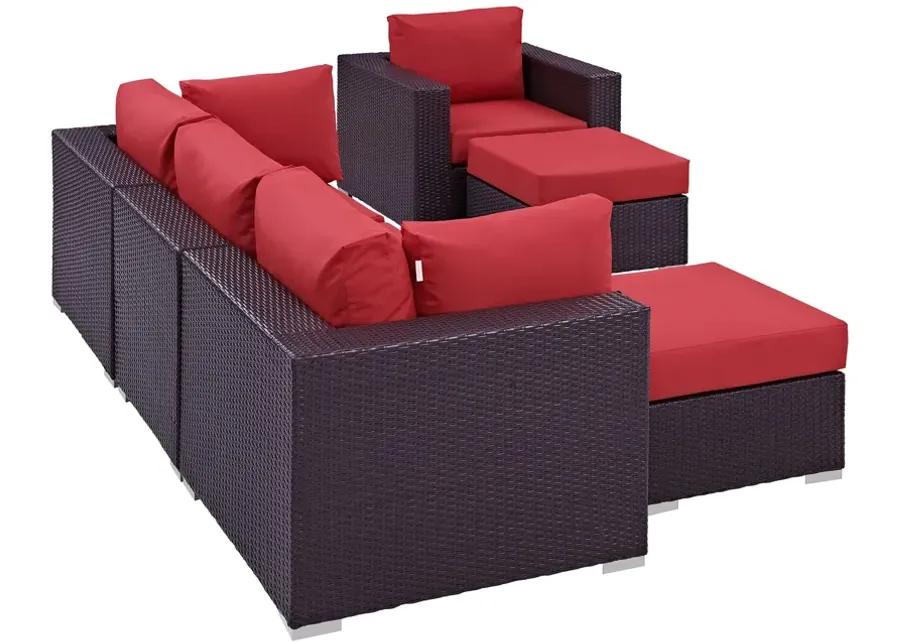 Convene 6 Piece Outdoor Patio Sectional Set