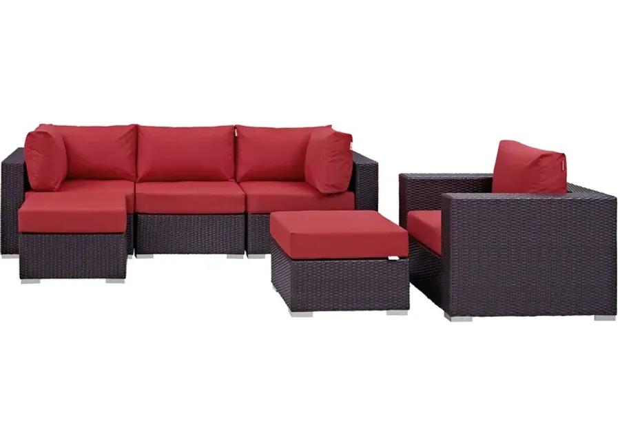 Convene 6 Piece Outdoor Patio Sectional Set