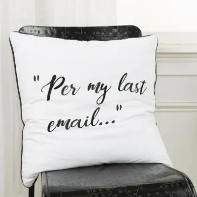 Back Talk Sentiment Black  Pillow