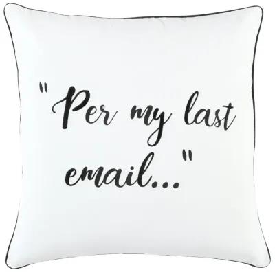 Back Talk Sentiment Black  Pillow