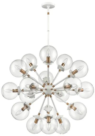 Boudreaux 32" Wide 18-Light Chandelier - Matte White