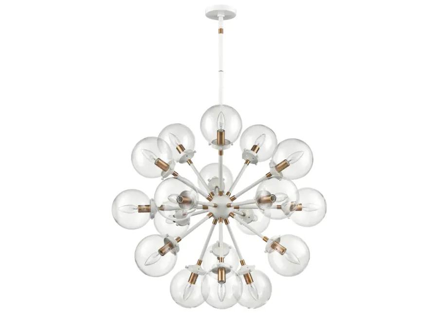 Boudreaux 32" Wide 18-Light Chandelier - Matte White