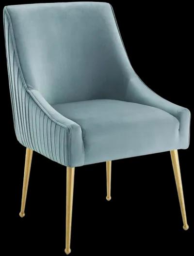 Discern Pleated Back Upholstered Performance Velvet Dining Chair