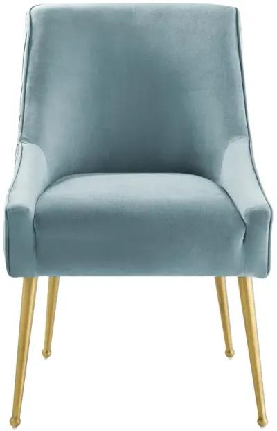 Discern Pleated Back Upholstered Performance Velvet Dining Chair