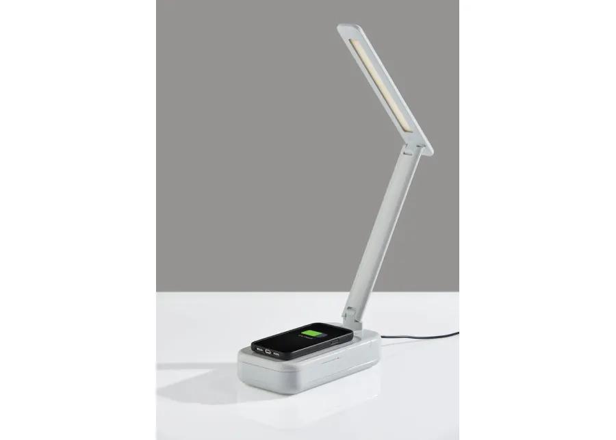 UV-C Sanitizing Desk Lamp w. Wireless Charging & Smart Switch