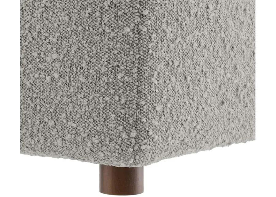 Commix Down Filled Overstuffed Boucle Fabric Ottoman