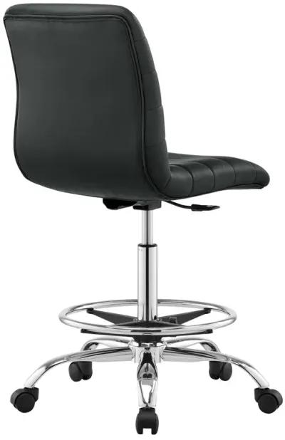 Ripple Armless Vegan Leather Drafting Chair