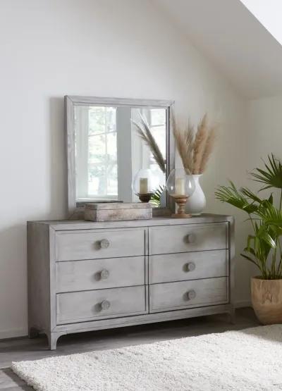 Boho Chic Plain Mirror in Washed White