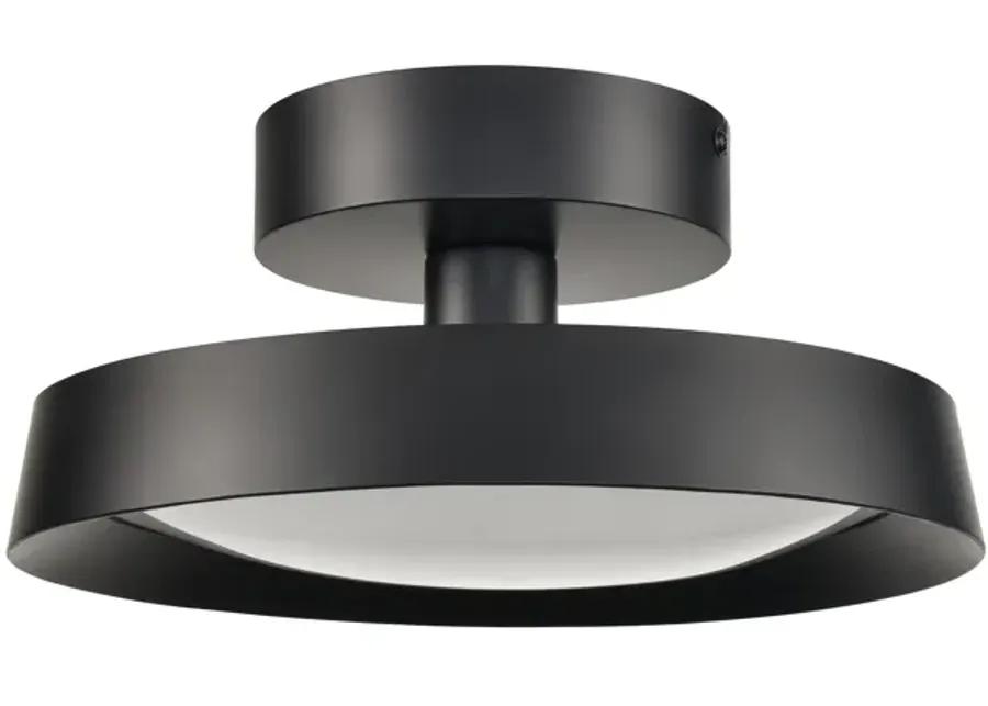 Nancy 11.75" WideLED Semi Flush Mount - Matte Black