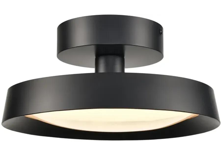 Nancy 11.75" WideLED Semi Flush Mount - Matte Black