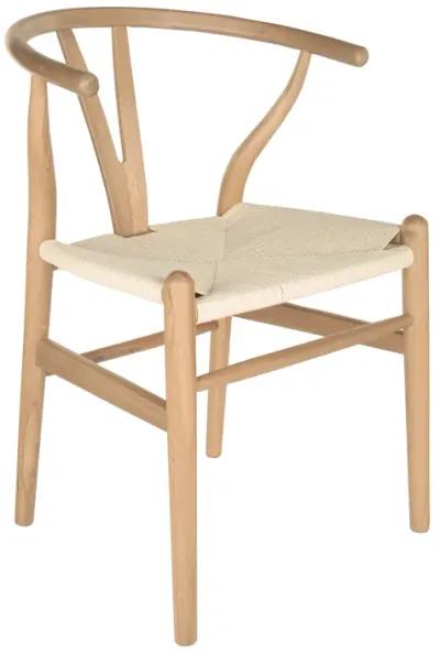 Evelina Side Chair in Natural Stained Frame and Natural Rush Seat - Set of 2