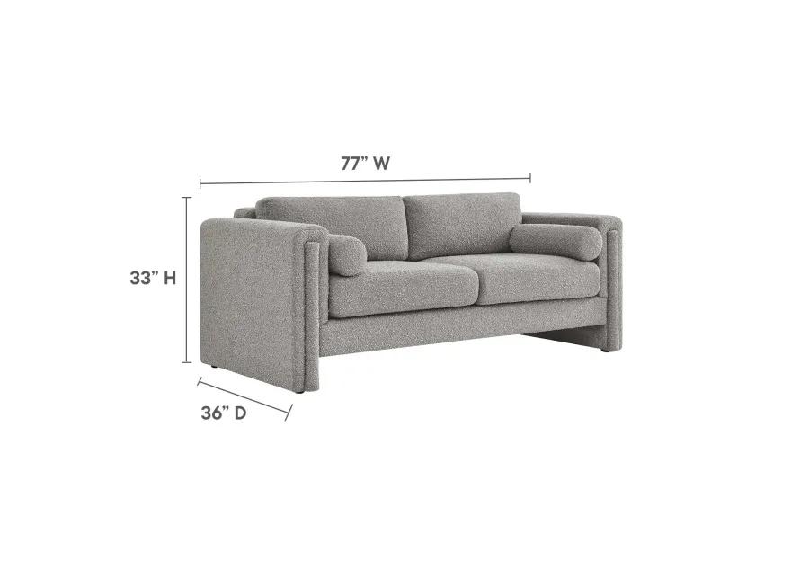 Visible Boucle Fabric Sofa