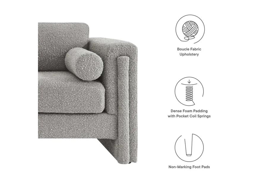 Visible Boucle Fabric Sofa