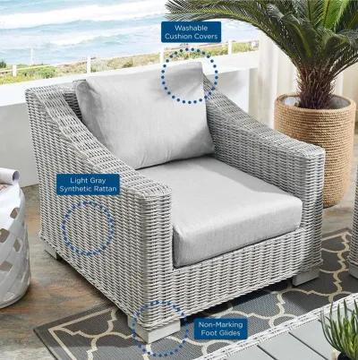 Conway Sunbrella® Outdoor Patio Wicker Rattan Armchair