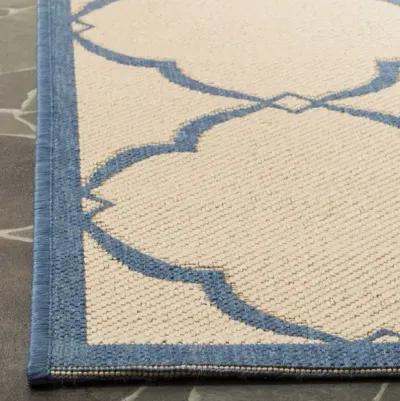 LINDEN 125 Collection LND125N-4 Cream / Blue 4' X 6'