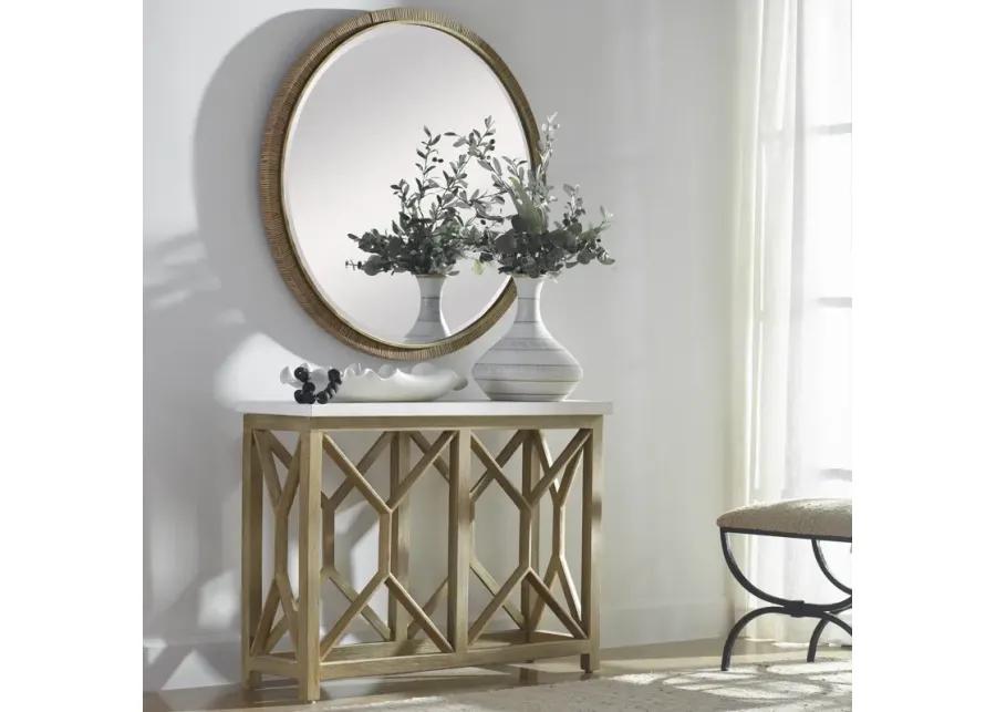 Catali Ivory Stone Console Table