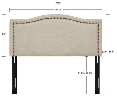 Madison Park Nadine Natural Upholstery Headboard