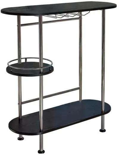 Ferguson 3-tier Bar Unit Black Nickel and Black Oak