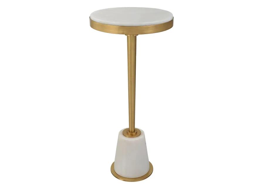 Edifice White Marble Drink Table