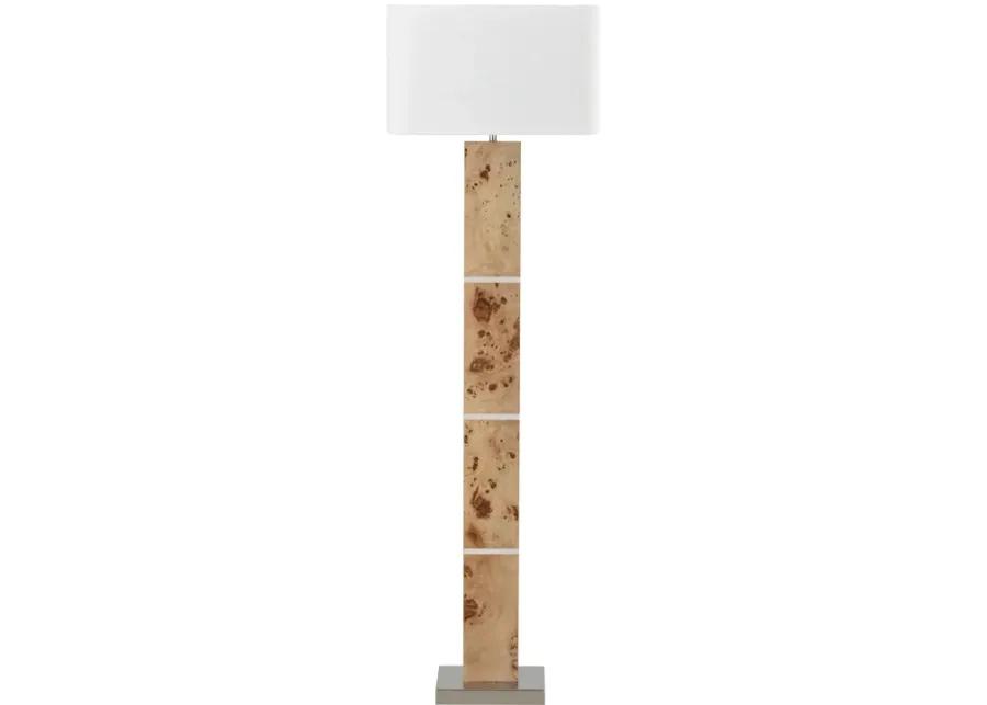 Cahill 63'' High 1-Light Floor Lamp - Natural Burl - Includes LED Bulb