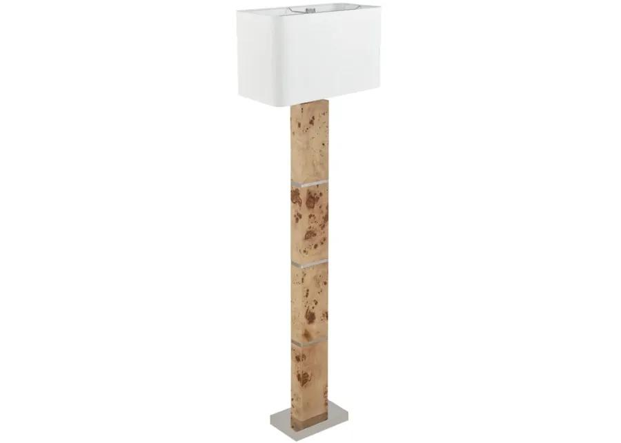 Cahill 63'' High 1-Light Floor Lamp - Natural Burl - Includes LED Bulb