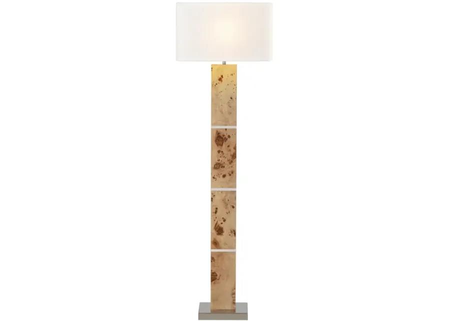 Cahill 63'' High 1-Light Floor Lamp - Natural Burl - Includes LED Bulb