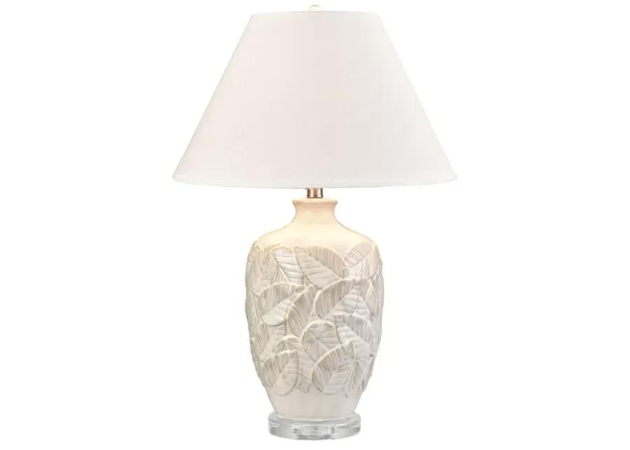 Goodell 27.5'' High 1-Light Table Lamp - White Glazed - Includes LED Bulb