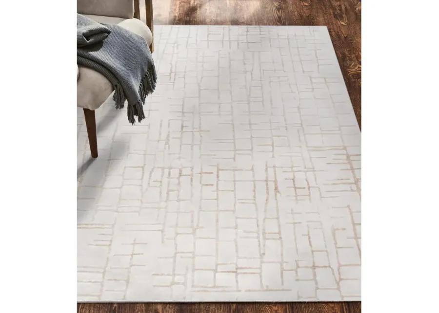 ARIELLA Grey/Beige Rectangle 7'10" x 10'2" ft Rug