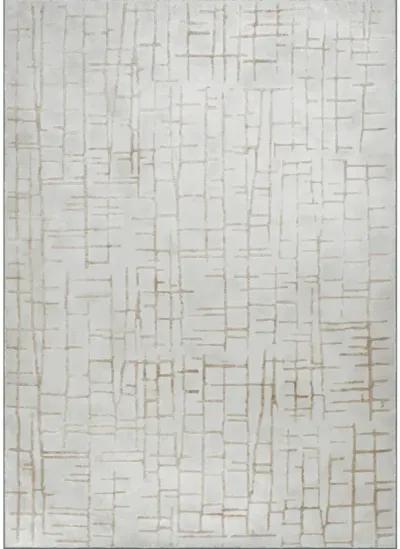 ARIELLA Grey/Beige Rectangle 7'10" x 10'2" ft Rug