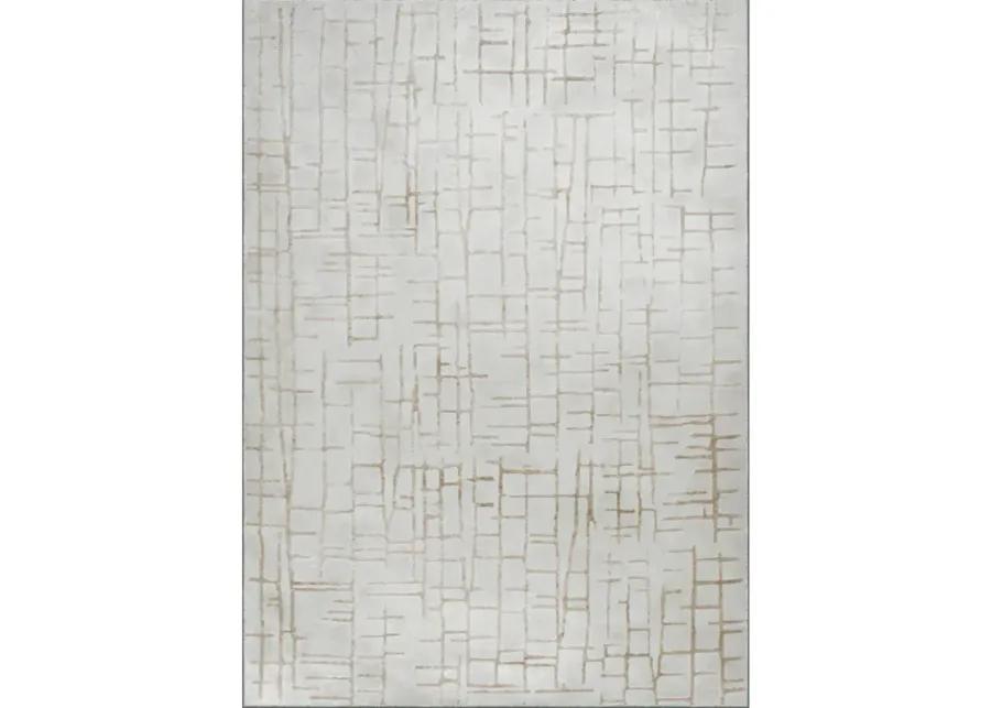 ARIELLA Grey/Beige Rectangle 7'10" x 10'2" ft Rug